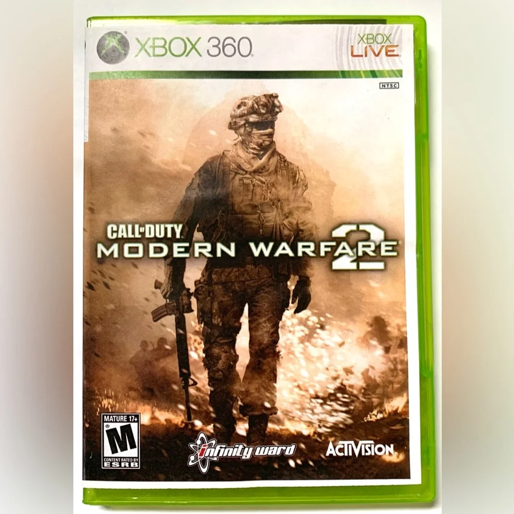 Call of Duty: Modern Warfare 2 (Xbox 360, 2009) Complete Disc Manual Box